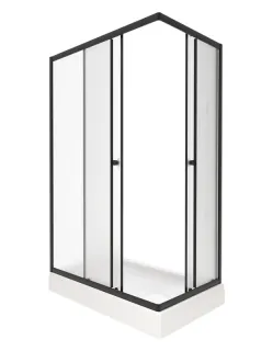 Душевой уголок Triton Вента Щ0000064630 120x80 см профиль черный стекло матовое